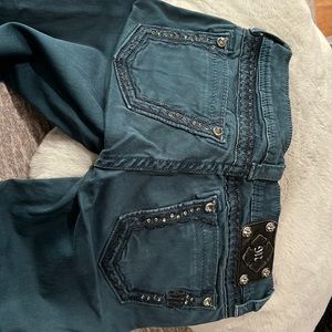 Teal miss me skinny jeans 26